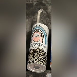 Teacher life skinny tumbler